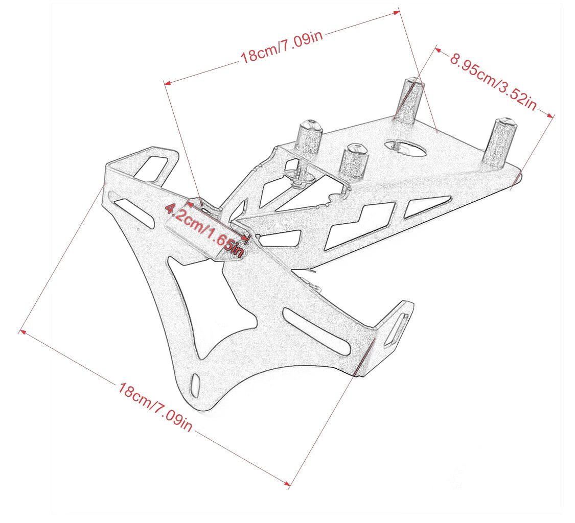 Portatarga Porta Targa Specifico Per Ducati Panigale S R 899 959 1199 1299 Led