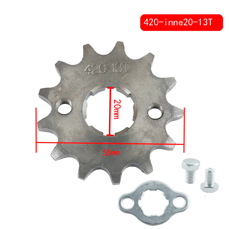 Pignone Quad Pit 50 110 125 2t 4t 420 428 12 13 14 15 16 17 18 19 Denti 17 Mm Interasse Completo