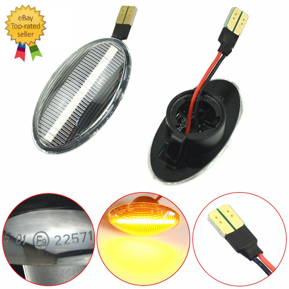 Coppia Frecce Laterali Fume' Progressive A Led Mini Cooper One R 50 51 52 53 S