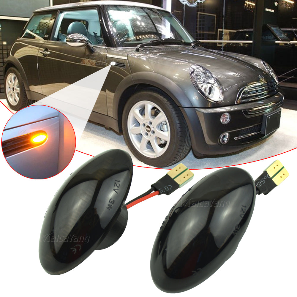 Coppia Frecce Laterali Fume' Progressive A Led Mini Cooper One R 50 51 52 53 S