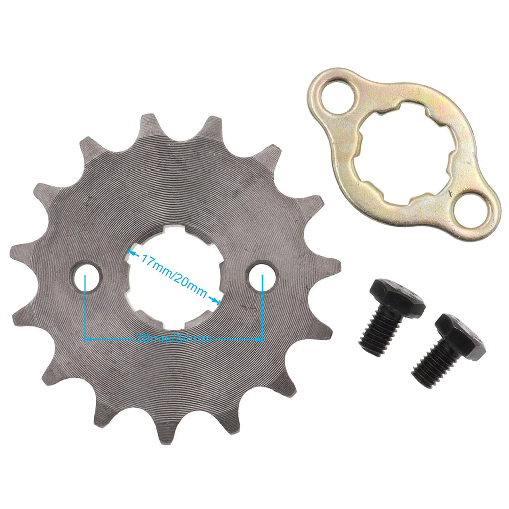 Pignone Quad Pit 50 110 125 2t 4t 420 428 12 13 14 15 16 17 18 19 Denti 17 Mm Interasse Completo