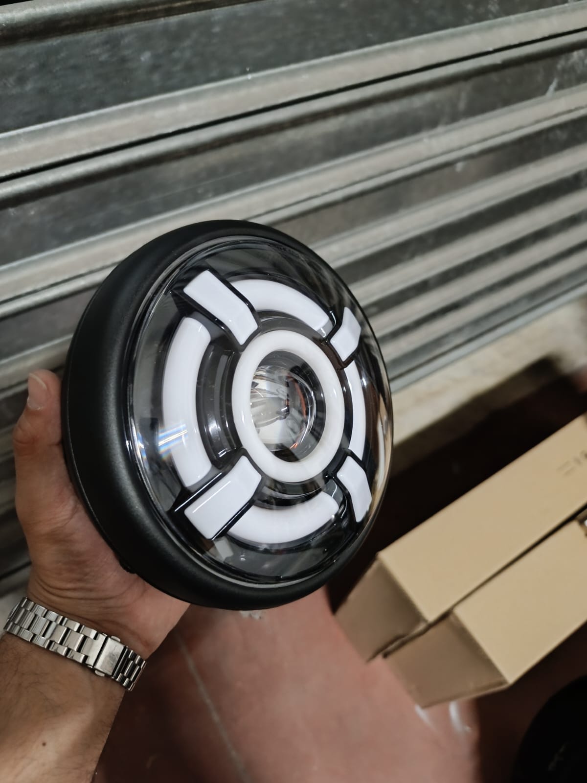 Faro Tondo Cafè Racer Per Ducati Monster 65w 190 Mm 7,5 Pollici