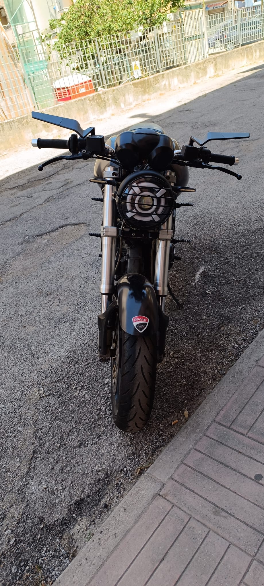 Faro Tondo Cafè Racer Per Ducati Monster 65w 190 Mm 7,5 Pollici