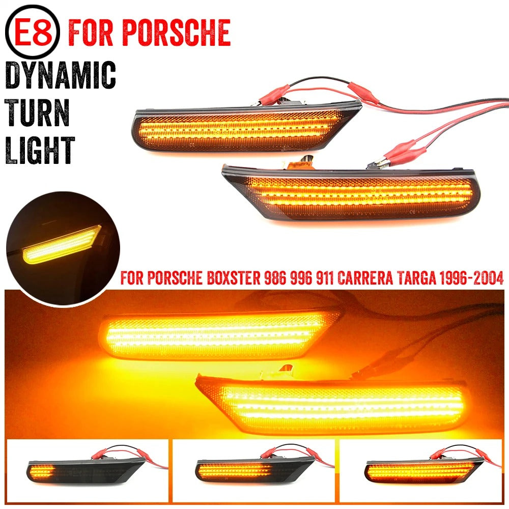 2 Frecce Dinamiche Led Porsche Boxster 986 996 911 Carrera Targa Bianche 99663103701 99663103702  99663103801 99663103802