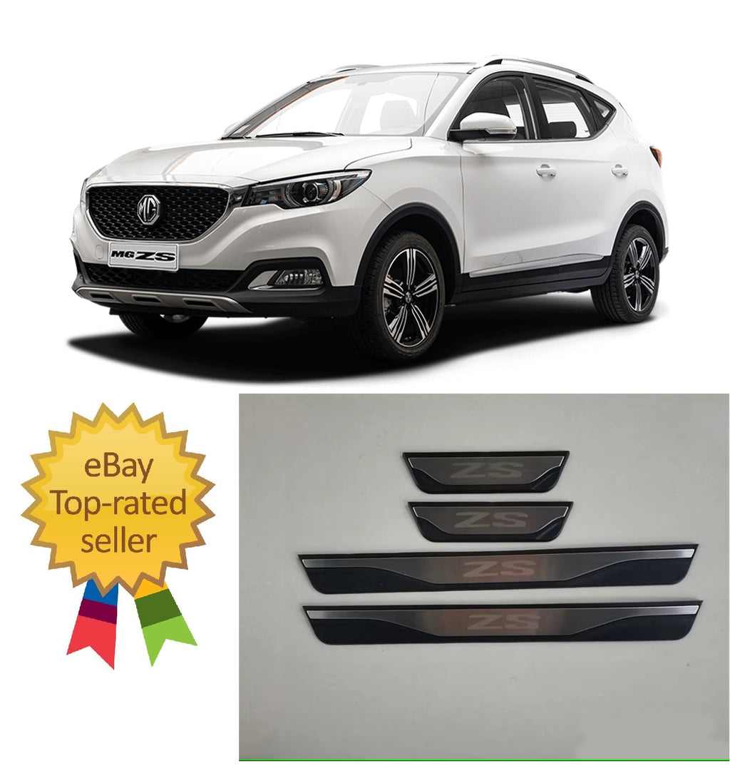 KIT 4 modanature battitacco pedane sottoporta in ABS acciaio per MG ZS