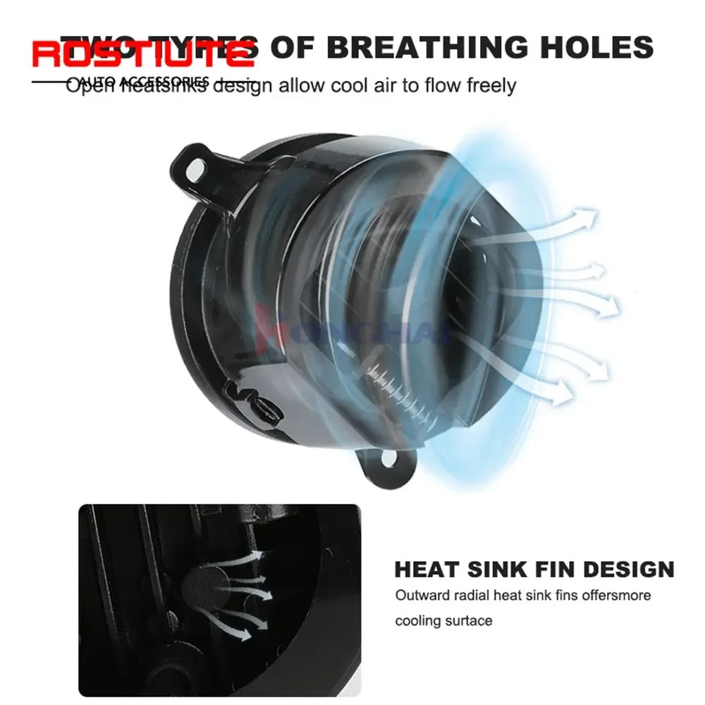 Coppia 2 Fendinebbia Led Angel Eye Per Tutte Le Auto A 3 Fori Di Fissaggio