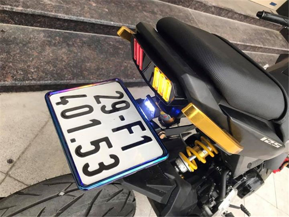 Stop Moto Con Frecce Integrate Led Ducati Monster Honda Suzuki Yamaha Buell facile da montare con schema elettrico