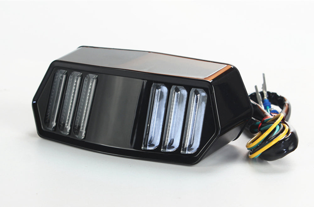 Stop Moto Con Frecce Integrate Led Ducati Monster Honda Suzuki Yamaha Buell facile da montare con schema elettrico