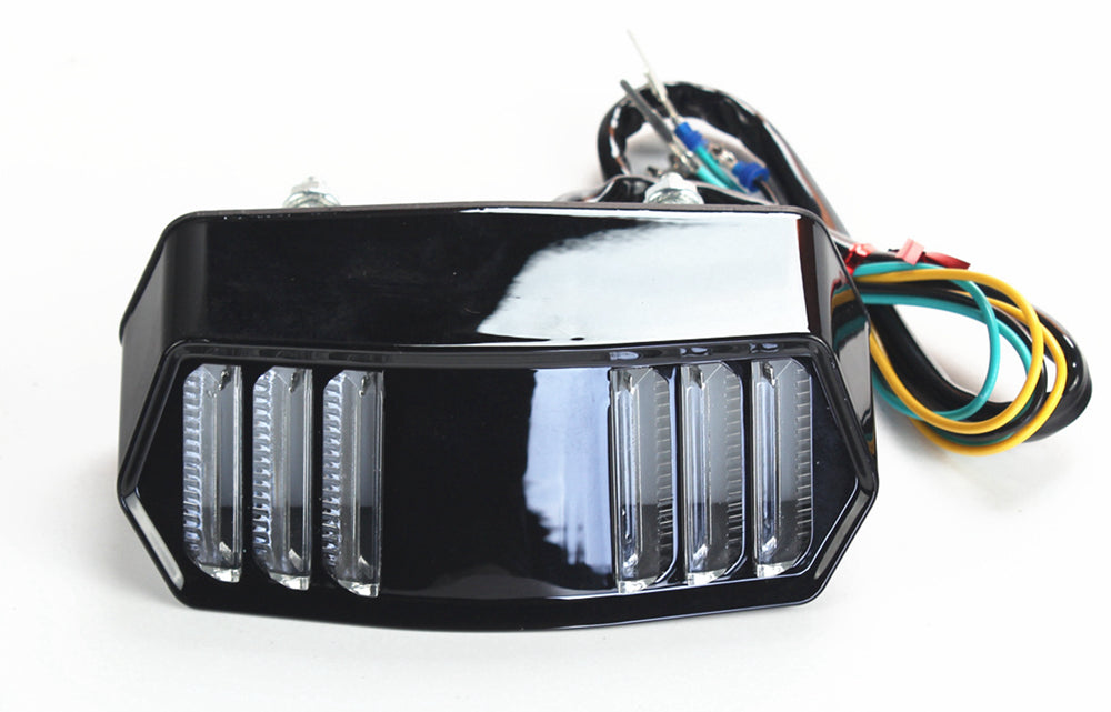 Stop Moto Con Frecce Integrate Led Ducati Monster Honda Suzuki Yamaha Buell facile da montare con schema elettrico