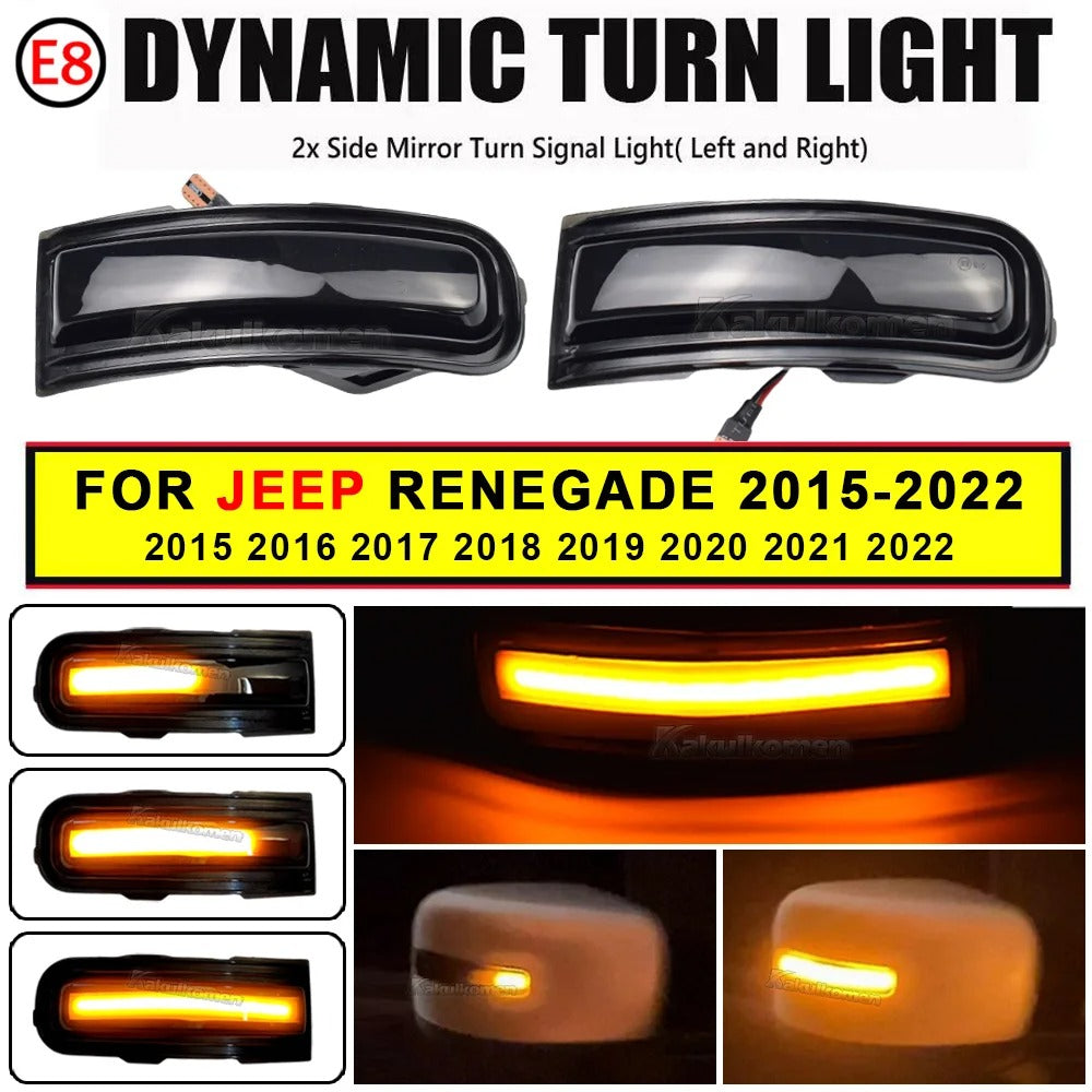 2 Frecce Dinamiche Led Specchietti Per Jeep Renegade No Errore 2015 2022
