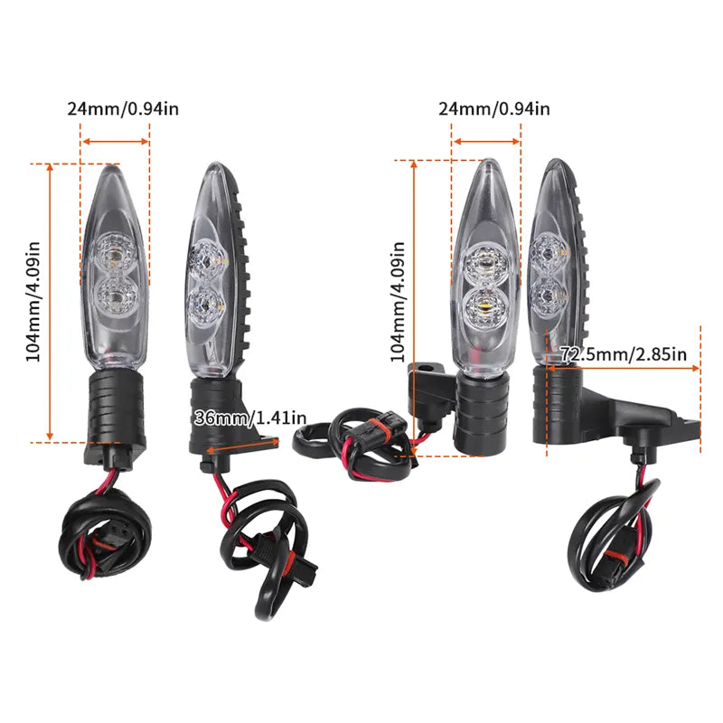 Frecce Direzionali anteriori posteriori Indicatori Led Bmw F 800 Gs F 800 R 1200 con Resistenze Ip67 Canbus