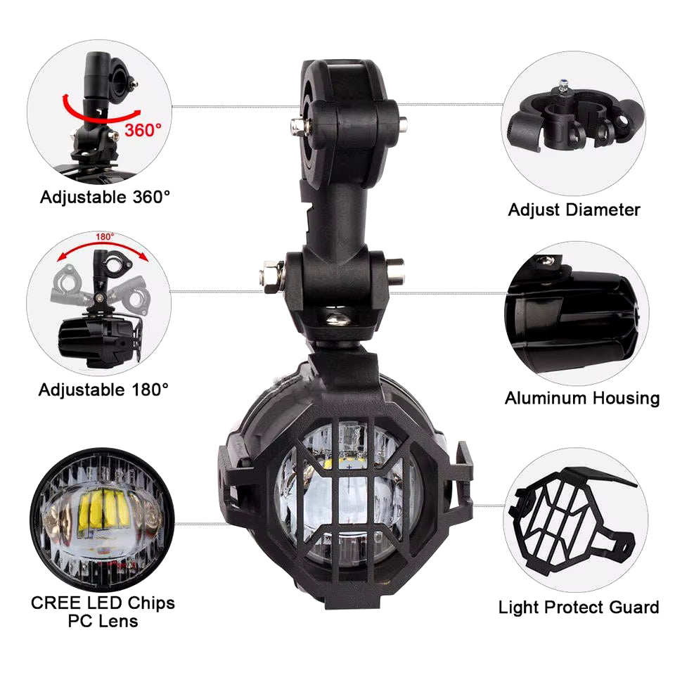 Coppia Fari Supplementari Led Faretti Fendinebbia 6000k Benelli Trk 502 702