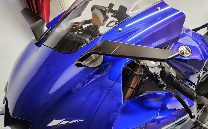 Specchietti Aerodinamici Ala Con Frecce Integrate Led Per Yamaha R1 R6 R7
