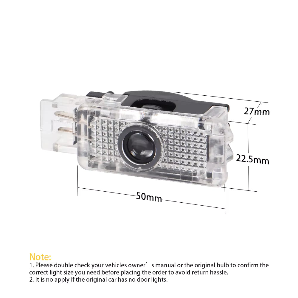 Proiettori Led Sottoporta Sotto Porta di cortesia Logo Mercedes Classe C Clk Slk Slr