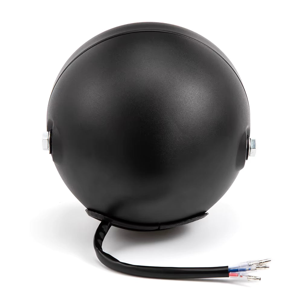 Faro Tondo Cafè Racer Moto Universale Led 165 Mm 6,5 Pollici Harley Yamaha