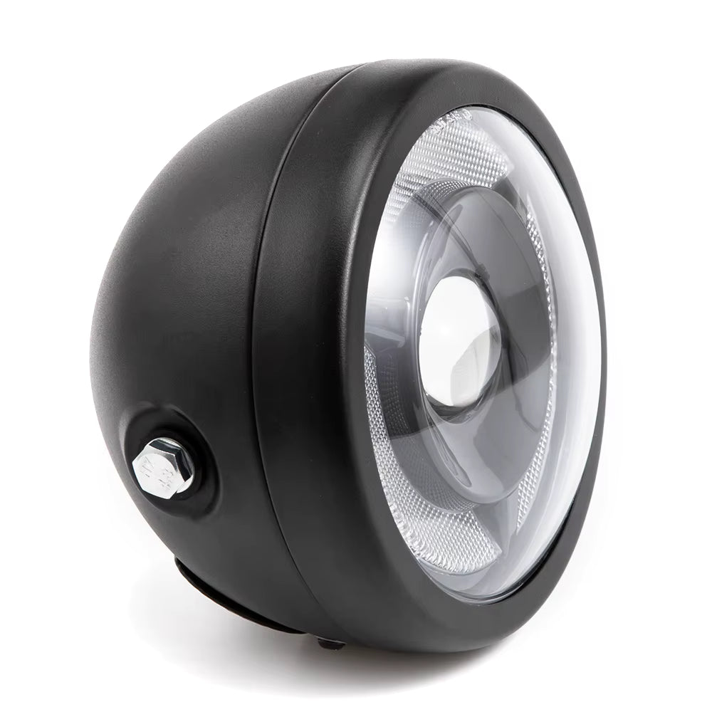 Faro Tondo Cafè Racer Moto Universale Led 165 Mm 6,5 Pollici Harley Yamaha