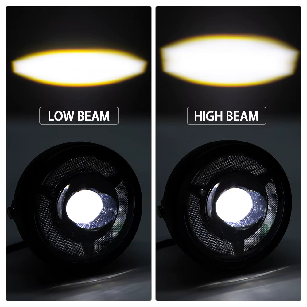 Faro Tondo Cafè Racer Moto Universale Led 165 Mm 6,5 Pollici Harley Yamaha