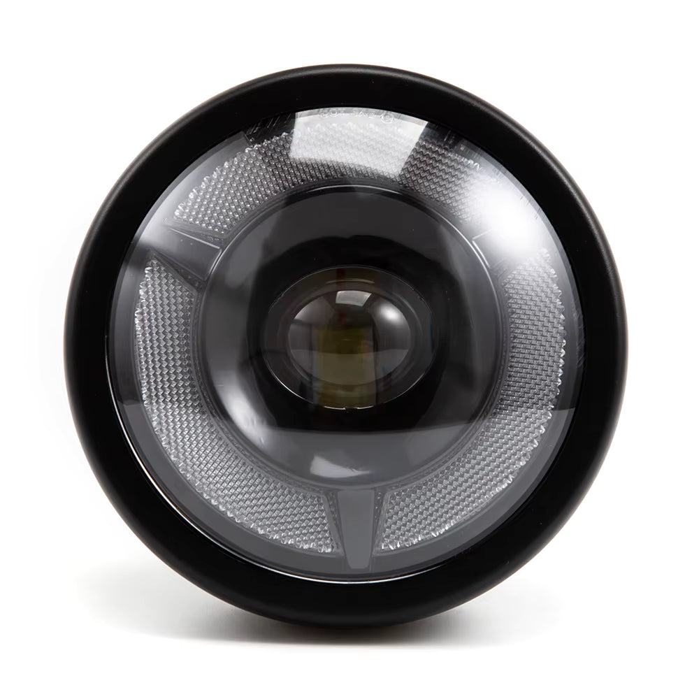 Faro Tondo Cafè Racer Moto Universale Led 165 Mm 6,5 Pollici Harley Yamaha