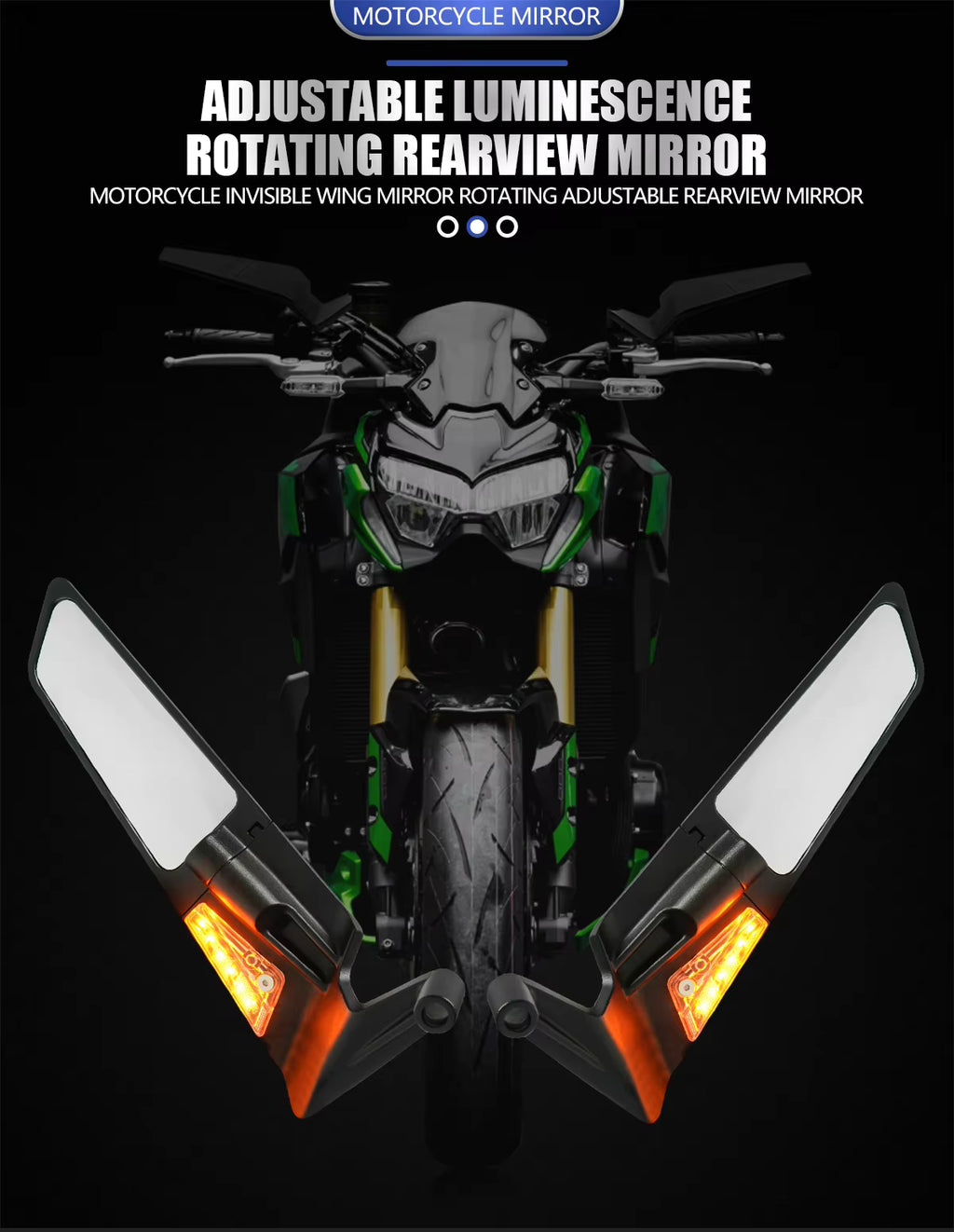 Specchietti Ala A Lama Per Ducati Monster Diavel Hypermotar Freccia Integrata