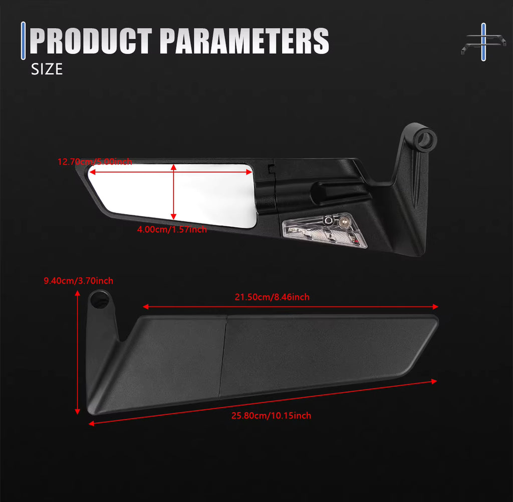 Specchietti Ala A Lama Per Ducati Monster Diavel Hypermotar Freccia Integrata