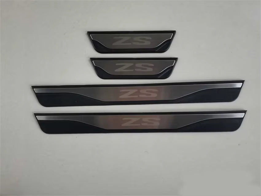 KIT 4 modanature battitacco pedane sottoporta in ABS acciaio per MG ZS