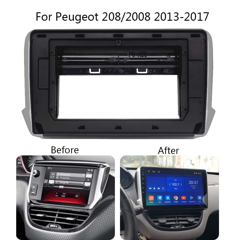 Frame Stereo Peugeot 208 2008 Display Android Da 10 10.1 Pollici Navigatore