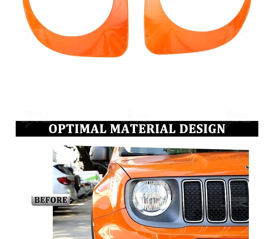 Cover Frame Fari Anteriori Jeep Renegade Adesivi Decorazione Accattivante dal 2019