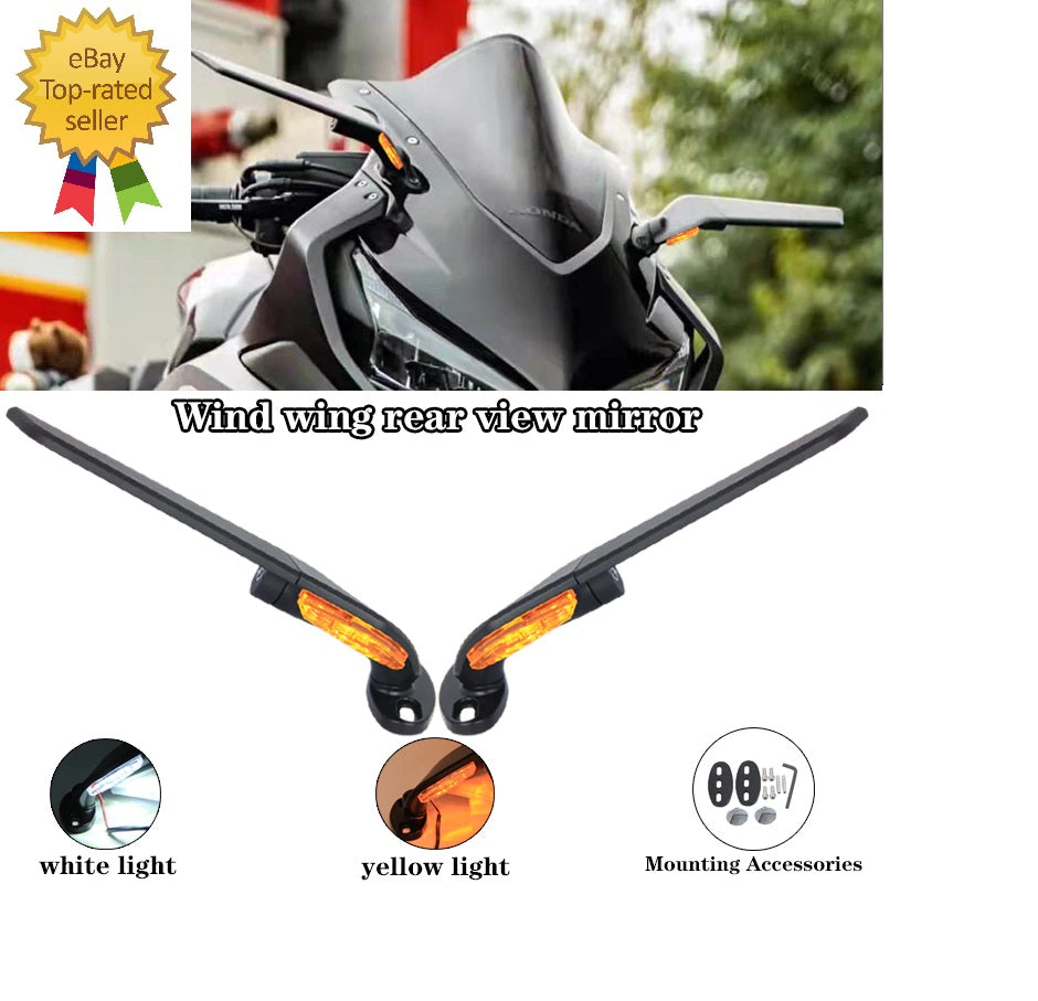 Specchietti Aerodinamici Ala A Lama Girevole Frecce Led Integrate Per Aprilia Cagiva