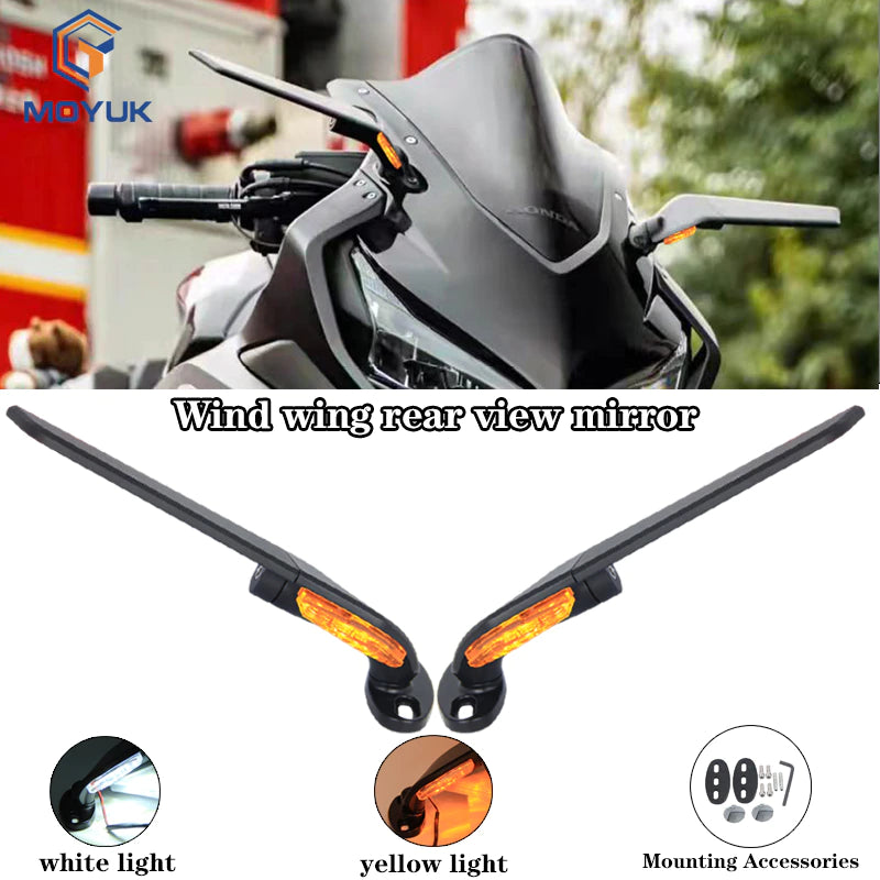 Specchietti Aerodinamici Ala A Lama Girevole Frecce Led Integrate Per Aprilia Cagiva