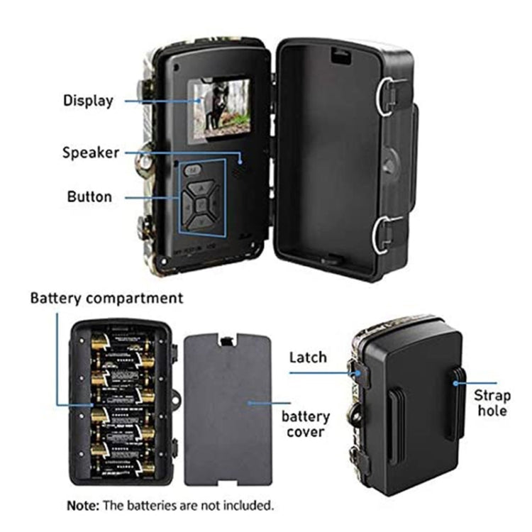 Fototrappola Foto Trappola Ad Infrarossi Lcd Fotocamera Caccia 16 Mp Full Hd Impermeabile