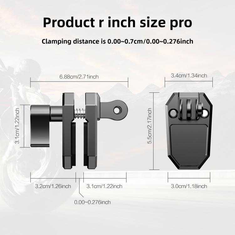 Staffa Di Montaggio Adattatore Cupolino Moto Gopro Insta360 Ducati Yamaha