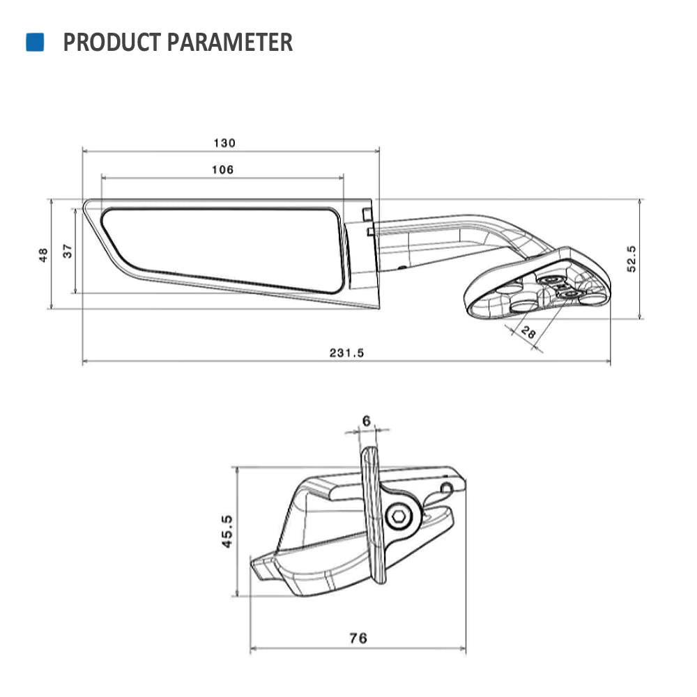Specchietti Aerodinamici Ala a Lama Yamaha YZF R1 r1