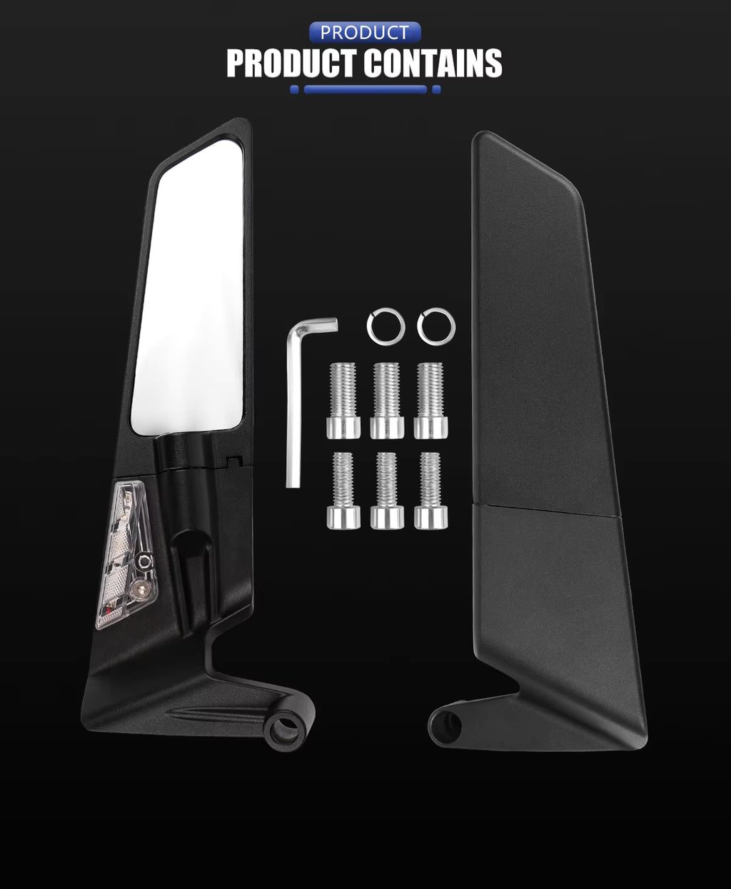 Specchietti Ala A Lama Per Ducati Monster Diavel Hypermotar Freccia Integrata