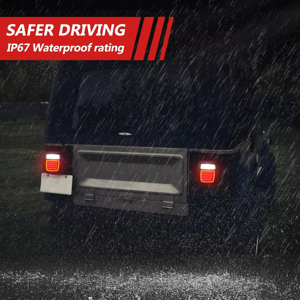 Coppia due fanali posteriori stop per JEEP WRANGLER TJ CJ YJ JK LED con frecce led