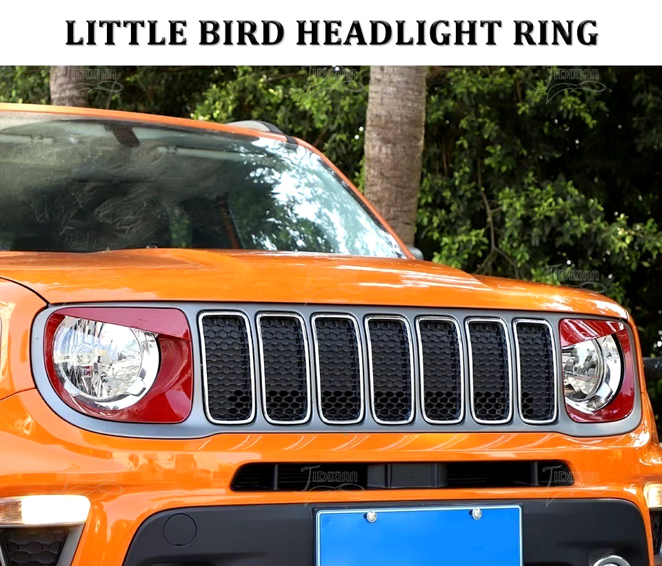 Cover Frame Fari Anteriori Jeep Renegade Adesivi Decorazione Accattivante dal 2019