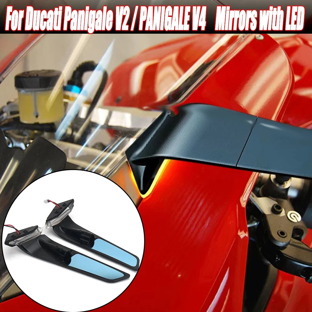 Specchietti Ala A Lama Frecce Led Integrate Per Le Ducati Panigale V2 V4