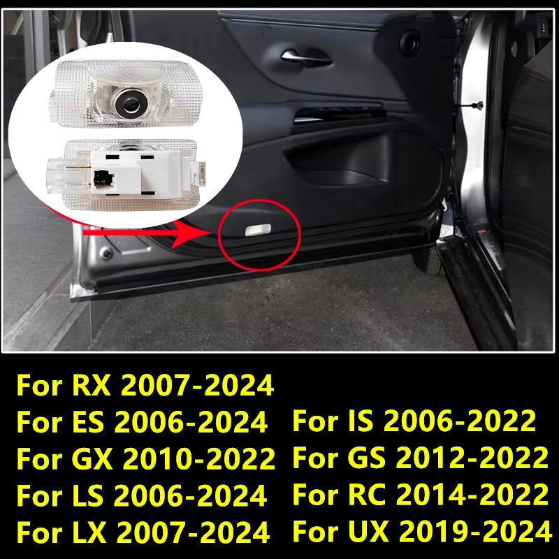 Luci Led Sottoporta Sotto Porta cortesia Attacco Originale Lexus Rx Es Gx Ls Is Gs Rz R