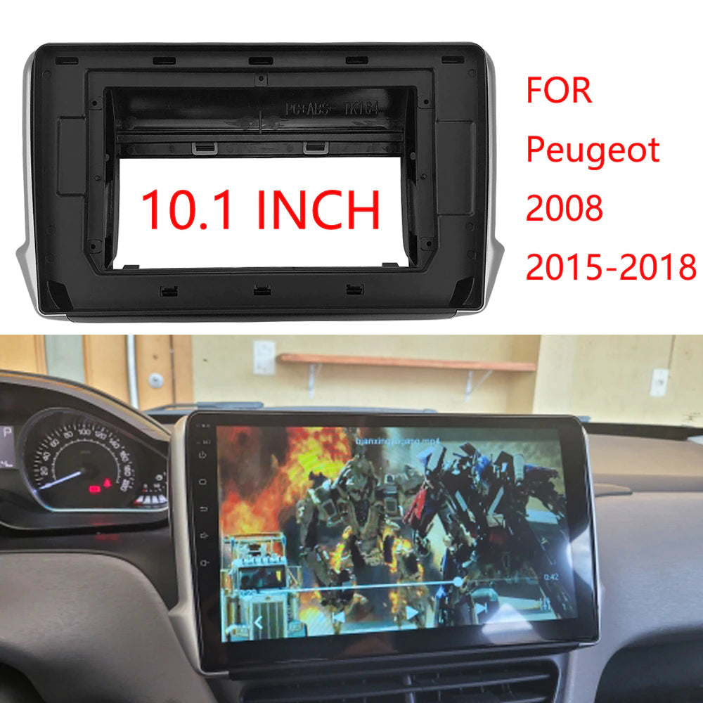 Frame Stereo Peugeot 208 2008 Display Android Da 10 10.1 Pollici Navigatore