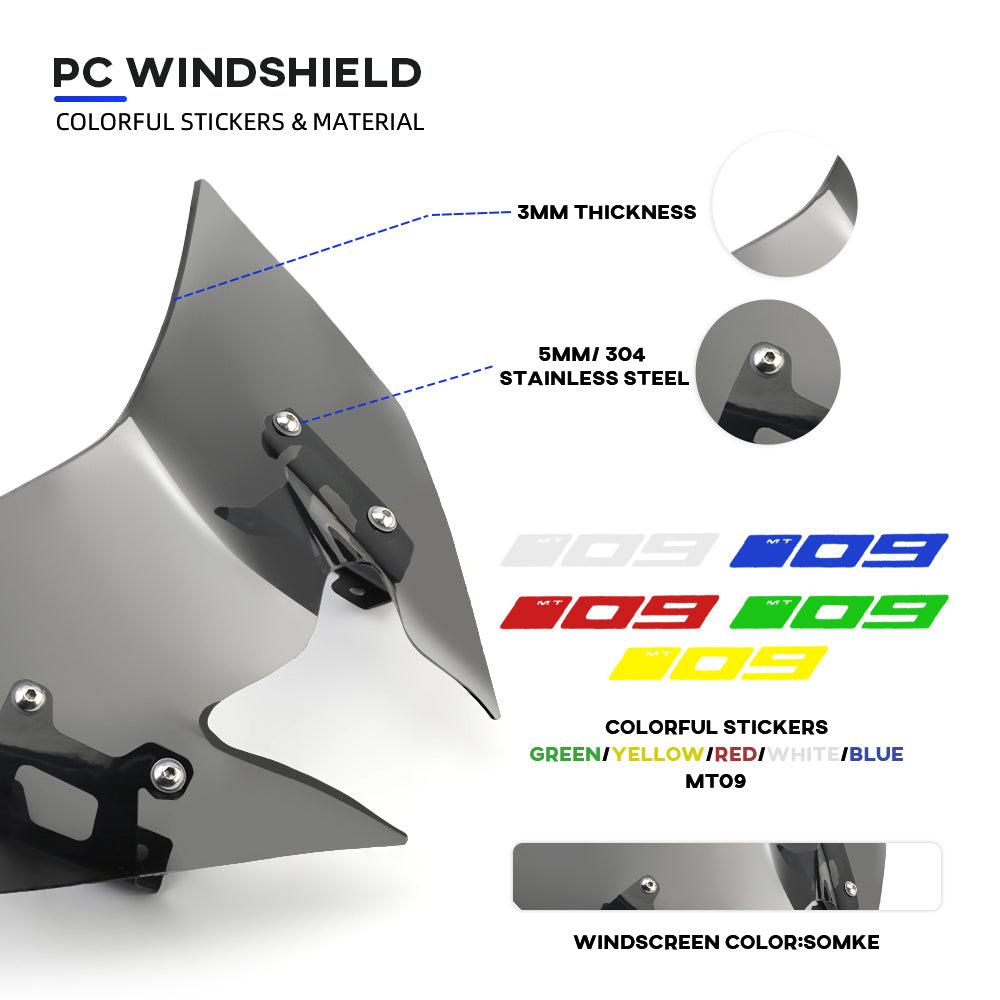 Cupolino Parabrezza Yamaha Mt09 Mt 09 Sp Con O Senza Logo 2017 2018 2019 2020