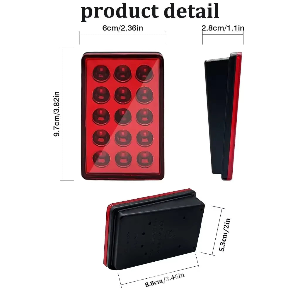 ✅✅ TERZO STOP LED LUCE PILOTA F1 STILE AUTO MOTO FLASH AUTOMATICO NERO ROSSO