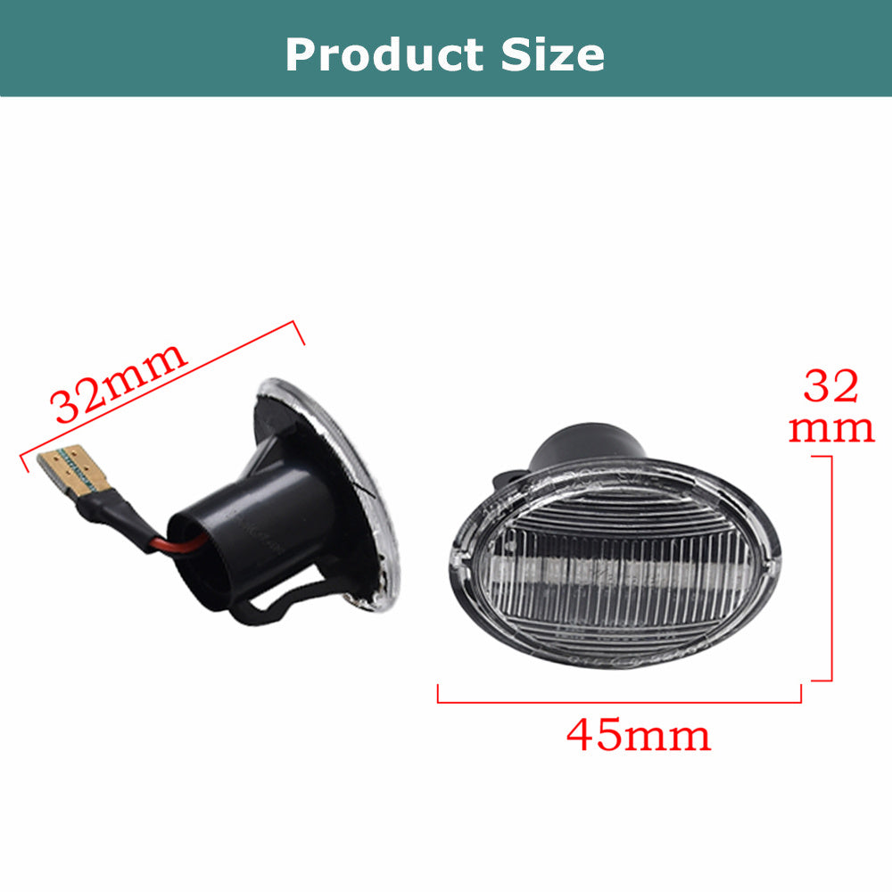 Coppia Frecce Laterali Progressive A Led Per Abarth Fiat 500 595 500c