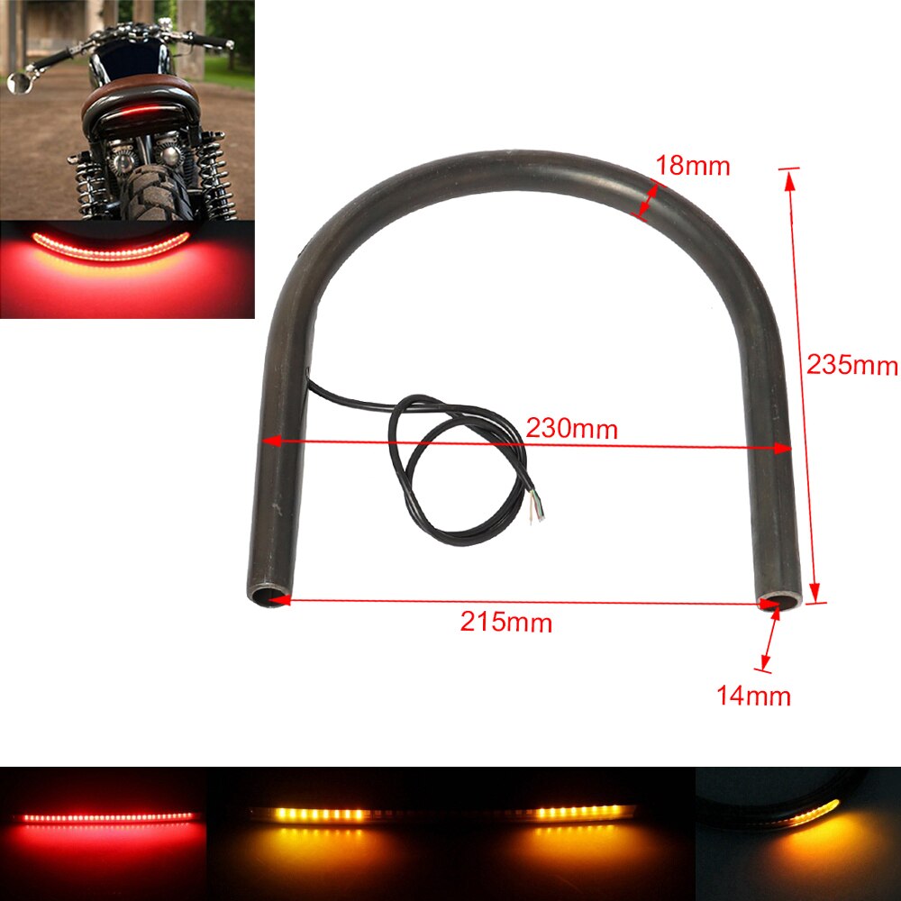 Arco Archetto Stop Telaietto Telaio Posteriore Led Frecce Integrate Cafè Racer 175 210 230 mm