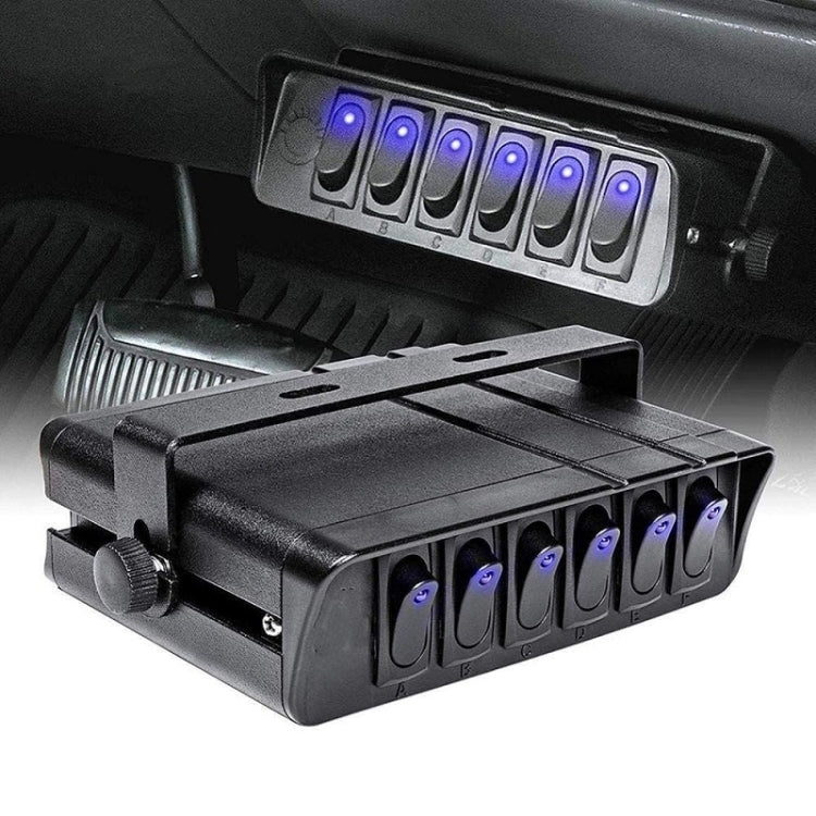 Pannello 6 Interruttori Auto Barca A 3 Pin Led Con Cablaggio 12v 12 Volts V