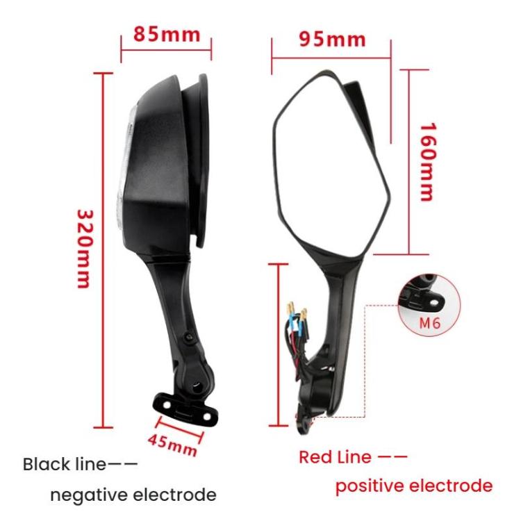 Specchietti con frecce led per NINJA Kawasaki ZX-10R 2011-2015 ZX1000