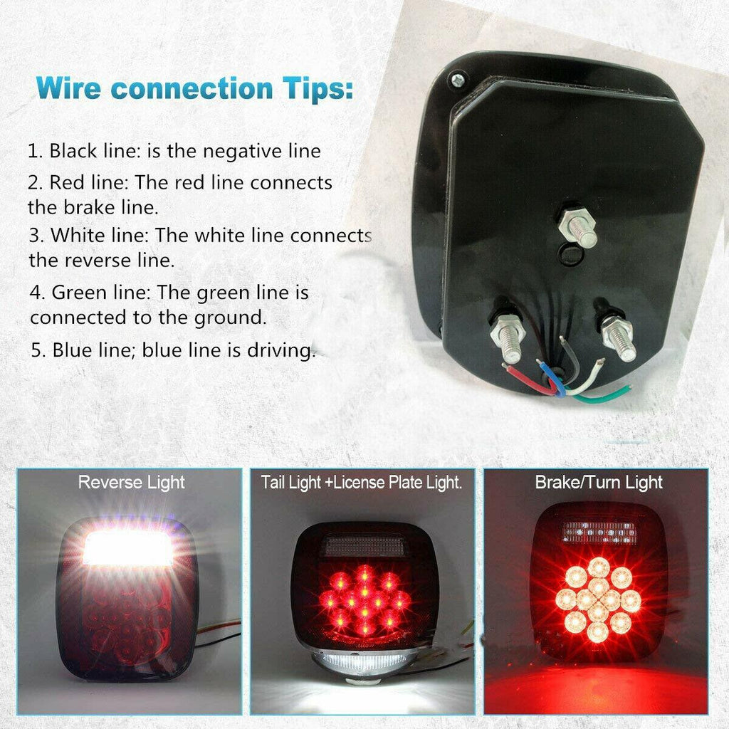 Coppia 2 Fanali Posteriori Stop Per Jeep Wrangler Tj Cj 76-06 Led Con Frecce