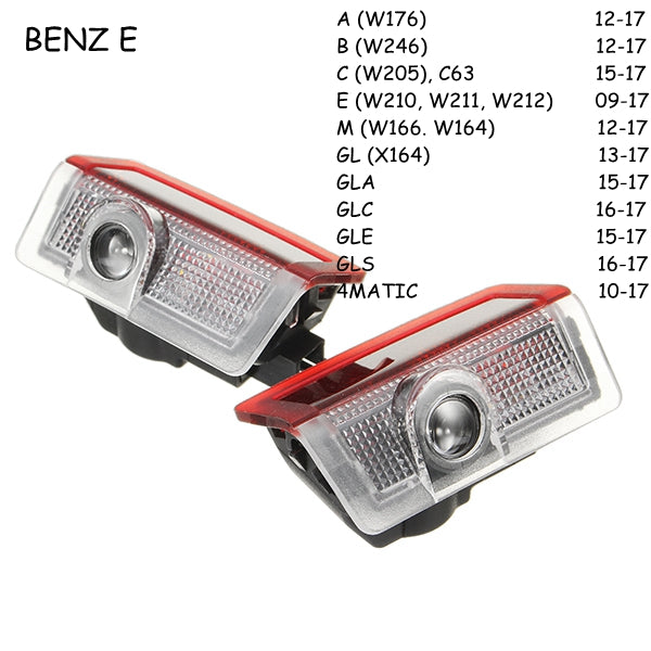 Led Sottoporta Sotto Porta cortesia Logo Mercedes Classe A B C E M Gl Gla Glc Gle Gls