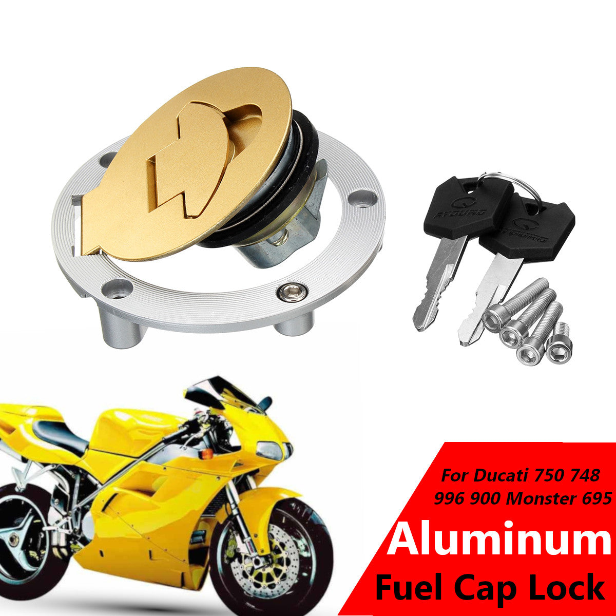 Blocco Tappo Serbatoio Benzina 2 Chiavi Per Ducati 1098 1198 848 S Evo Monster