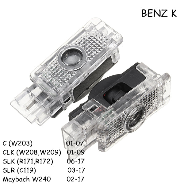 Proiettori Led Sottoporta Sotto Porta di cortesia Logo Mercedes Classe C Clk Slk Slr