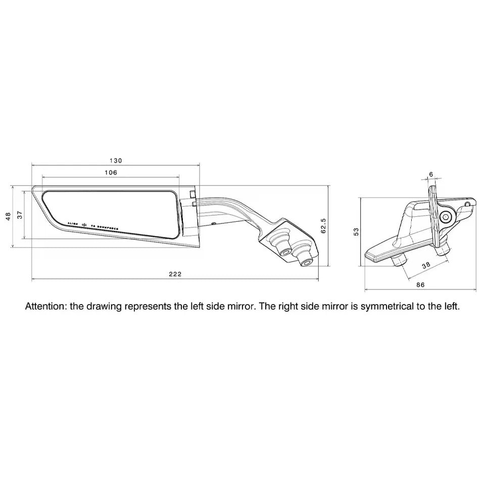 Specchietti Ala A Lama Frecce Led Integrate o senza Per Bmw S1000 S 1000 Rr 2019 2020 2021 2022 2023 Stealth Sport