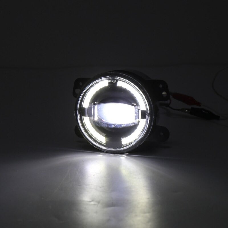 Coppia 2 Fendinebbia Led Angel Eye Per Tutte Le Auto Alfa Romeo Peugeot Smart